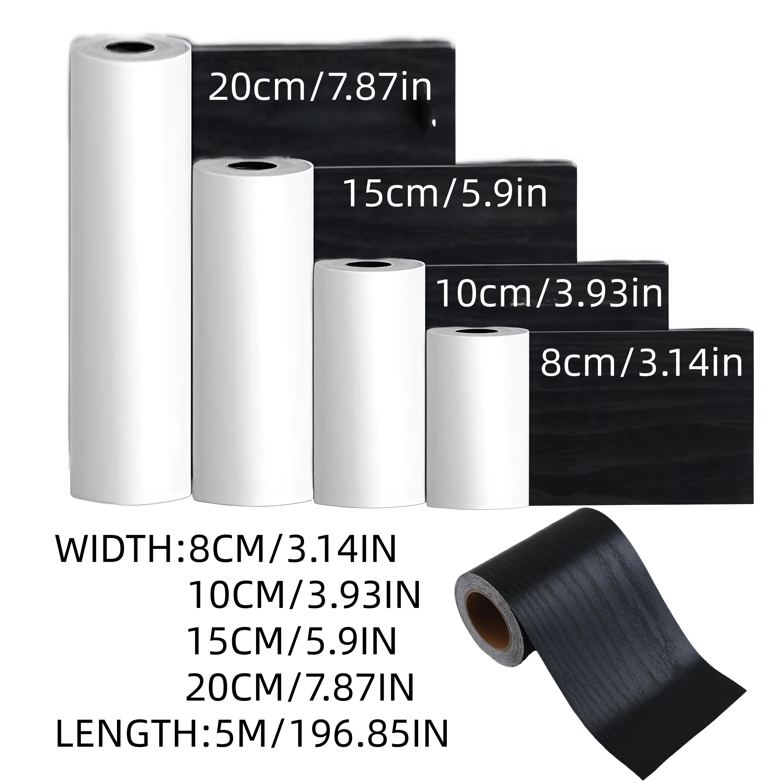 1pc Self-adhesive Wall Trim Line Skirting Border Waterproof Baseboard Wallpaper Sticker For Living Room Home Decoration