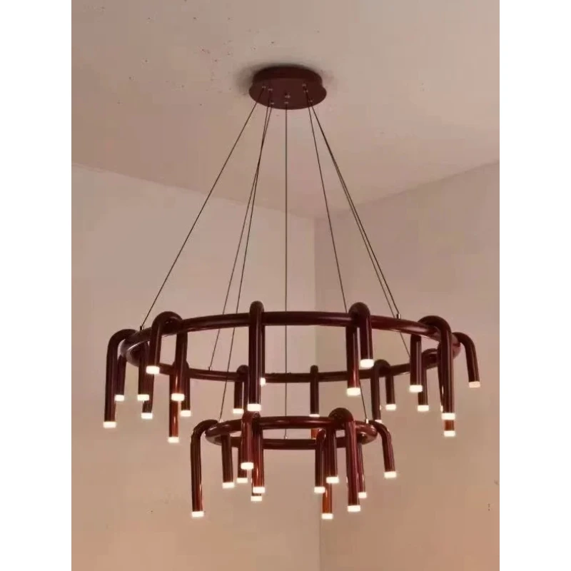 Minimalist Stylish Chandelier Arch U-shaped LED Pendant Lights Art Creative for Living Dining Room Hanging Lamps Home Decoration