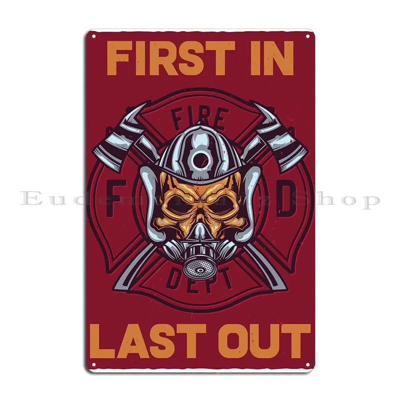 Fire Dept Metal Signs Create Kitchen Wall Custom Club Personalized Tin Sign Poster