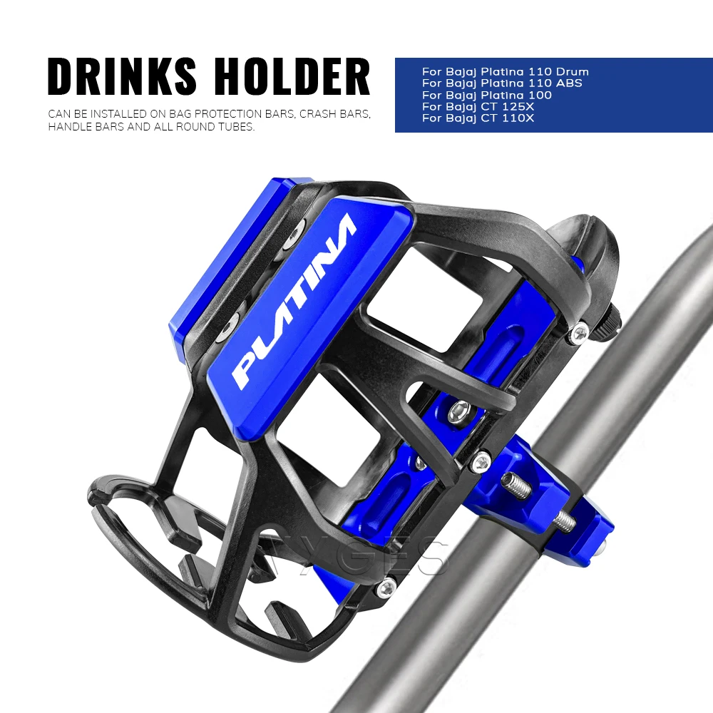 

Motorcycle Beverage Water Bottle Cage Drinks Holder Water Cup Holder For Bajaj Platina 110 Drum Platina 100 CT 125X 110X