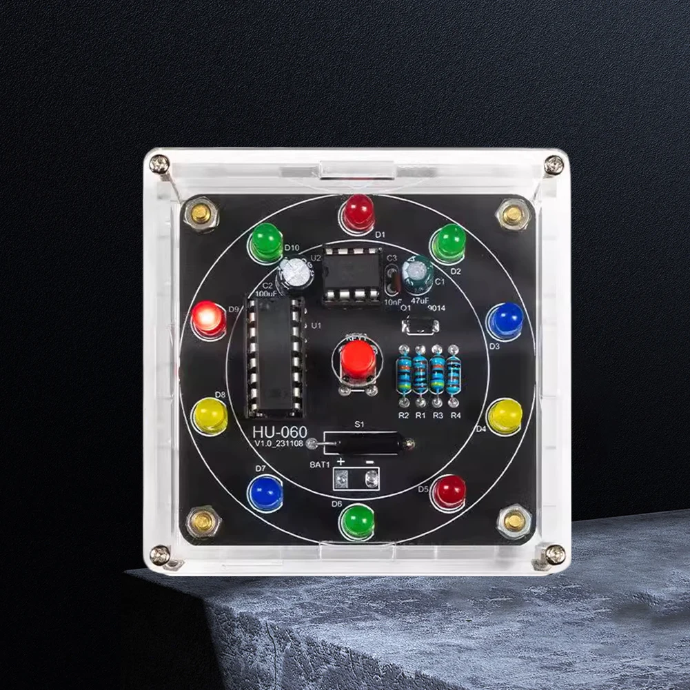 

Набор для самостоятельной сборки NE555 CD4017: Комплект электронных компонентов для создания увлекательного ротационного прибора на базе CD4017 и NE555