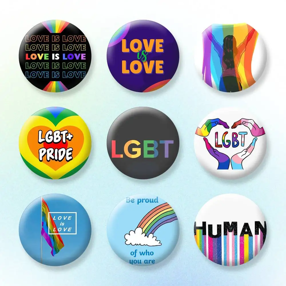

Gay Lesbian LGBT Rainbows Button Pins Backpack Clothing Decor Brooch Badge Jewelry Gifts for Kids