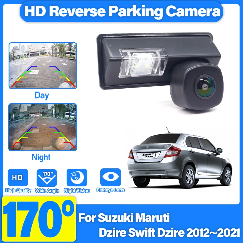 Rear View Camera For Suzuki Maruti Dzire Swift Dzire 2012~2018 2019 2021 CCD HD Night Vision Reverse Parking Backup Camera