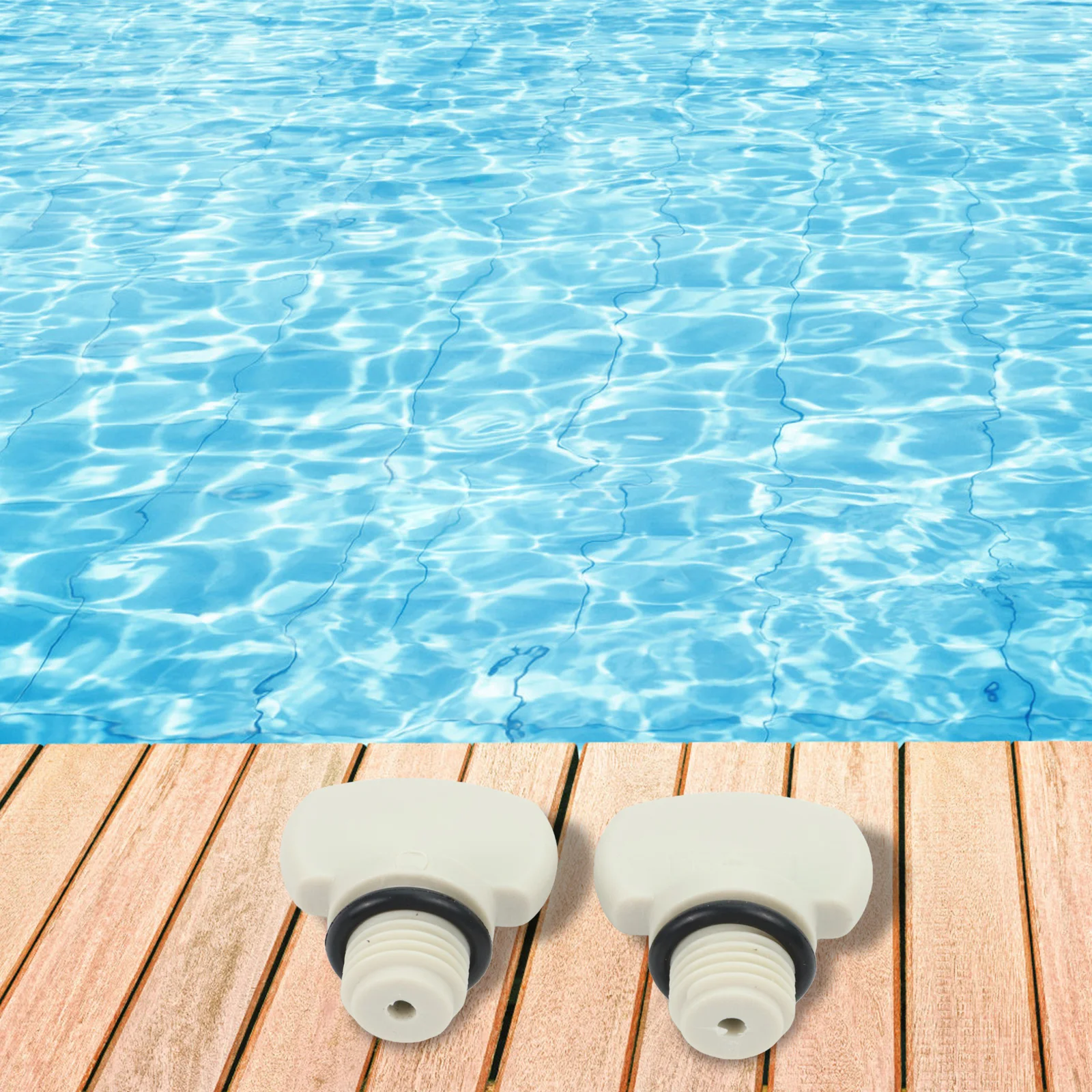 2 Pcs Plastic Drain Stopper With O-Ring 071131-192115 For Pentair Pool Pump Plumbing System Leak Prevention Accessories