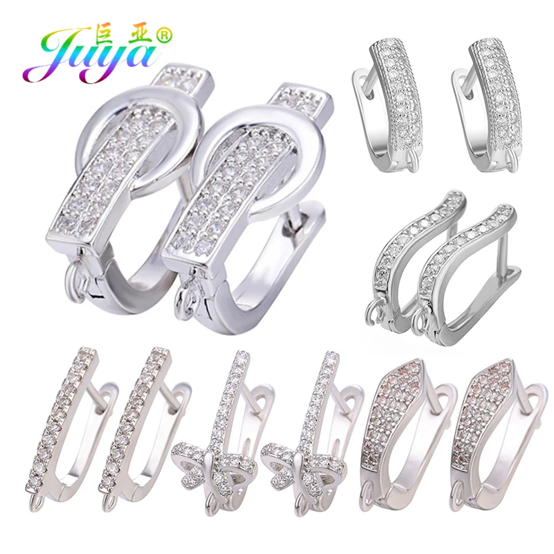 Juya-Ganchos de brinco banhado a ouro e prata, fio de ouvido básico criativo, moda DIY, Dangle, Tassel Earring Making Material