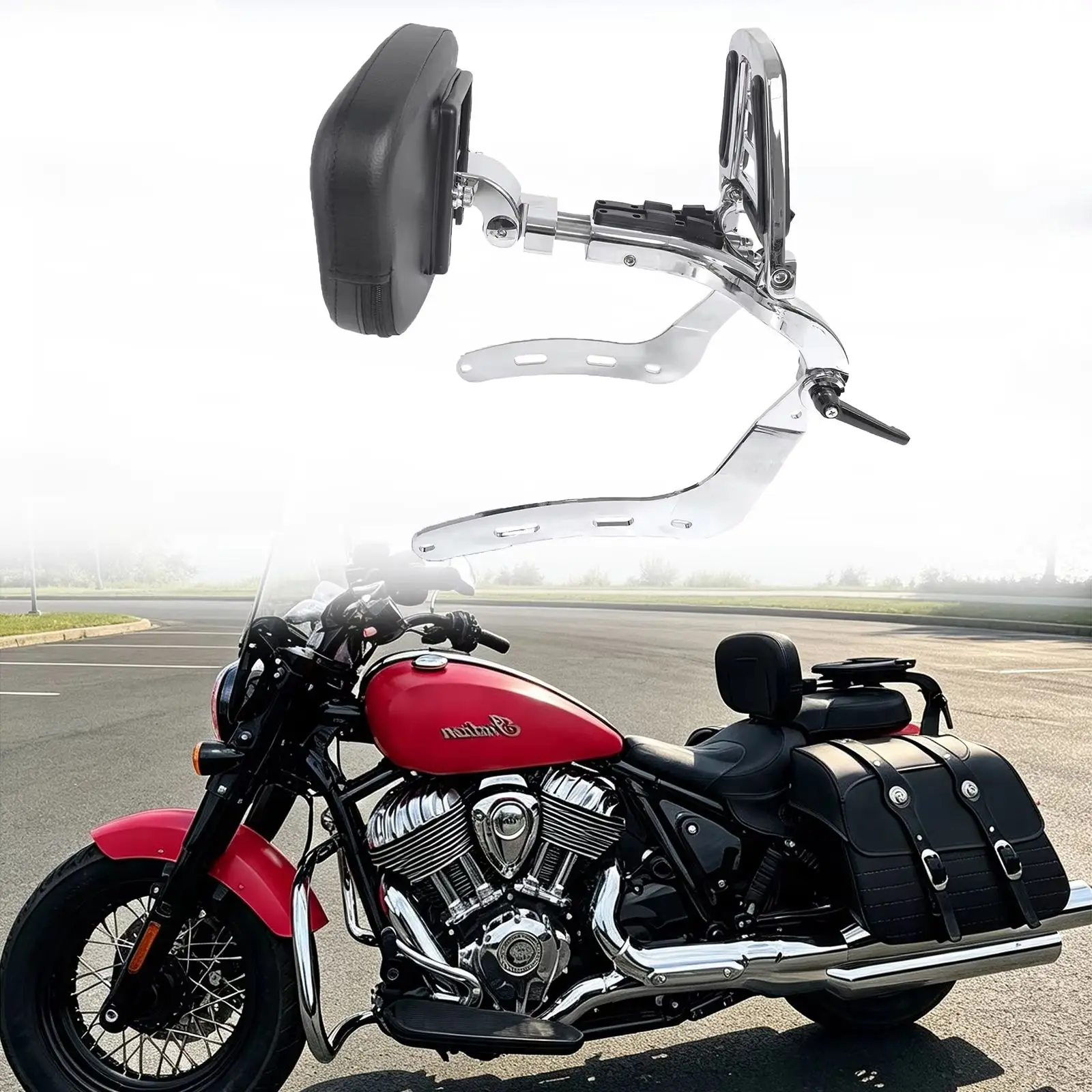 Motorcycle Backrest Driver Sissybar For Indian Chief Bobber Dark Horse Super Chief Limited Vintage 2022-2026 Passenger Sissy Bar