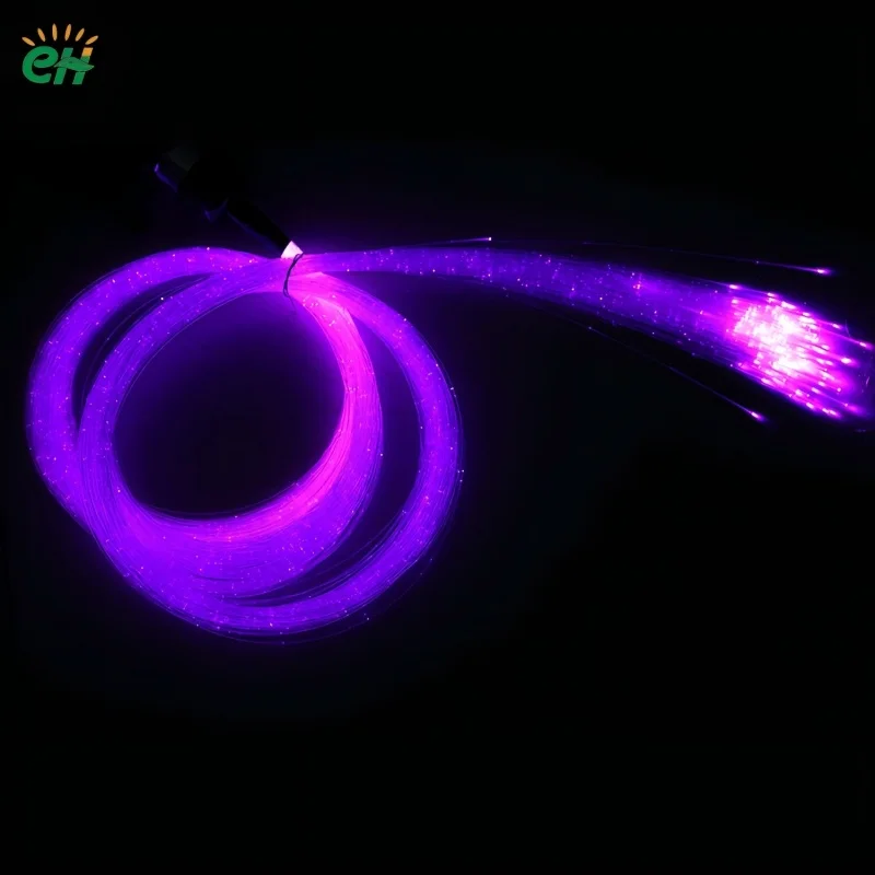 DIY plastic fiber optic lights for Christmas decorations