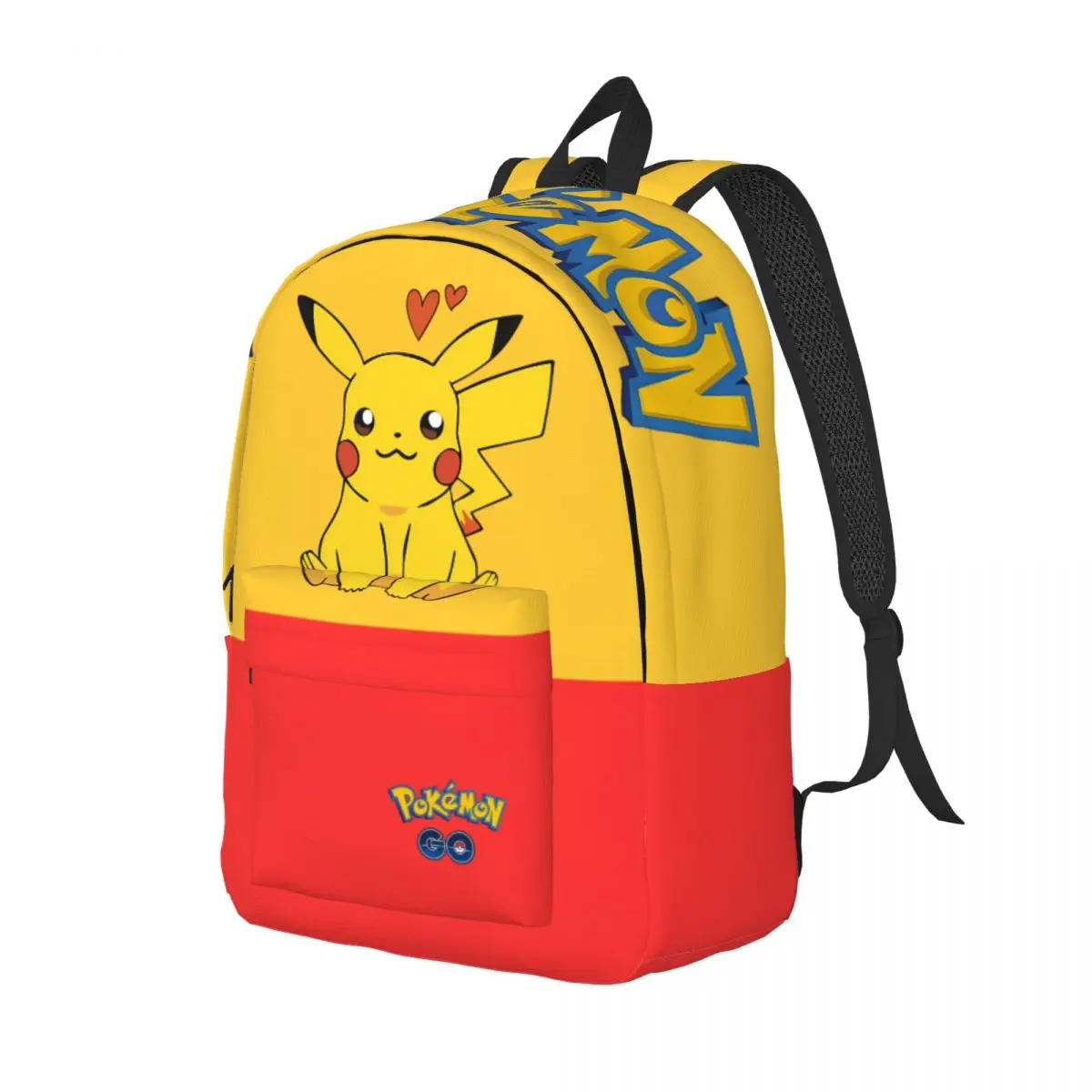 Birthday Gift Pokemon Cute Yellow Cat Sticker Zipper Closure Children's Bags Pocket Monster Pikachu Super Student Knapsack