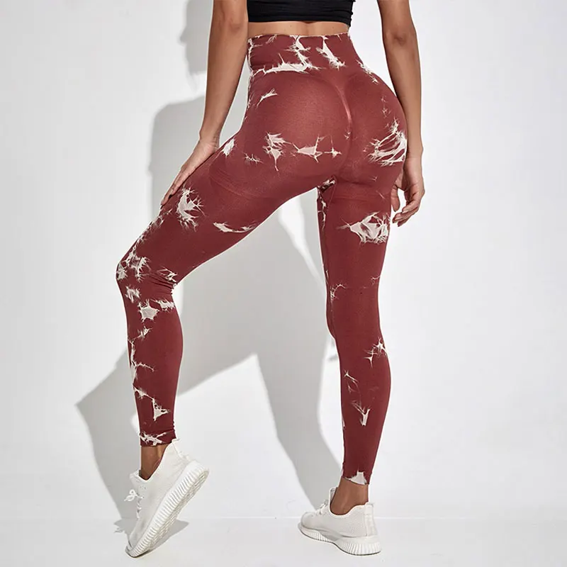 2022 Leggings Tie Dye senza cuciture Leggings sportivi da donna a vita alta palestra Fitness pantaloni da Yoga Leggings sportivi da ragazza panno da allenamento femminile