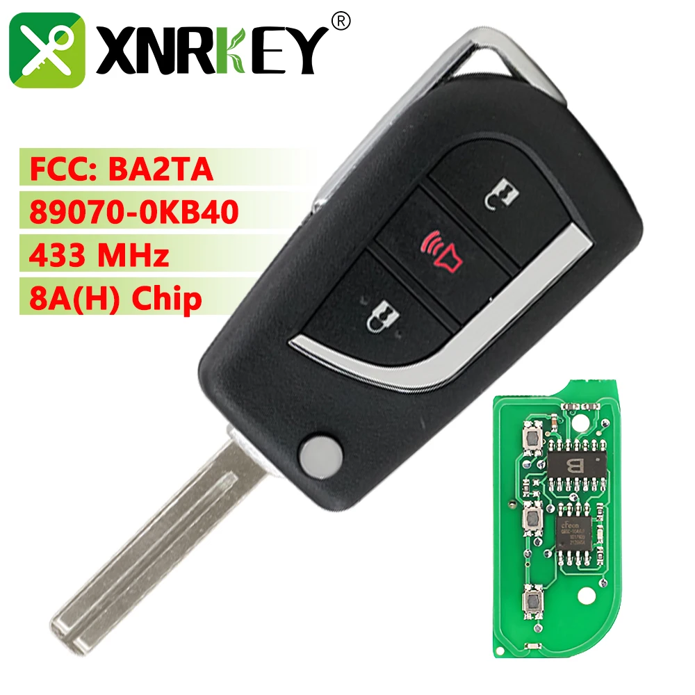 XRNKEY GQ4-73T /HYQ12BFA 314Mhz H (8A) Chip Remote Car Key For Toyota RAV4 Camry Corolla 2015 2016 2017 2018 2019 2020