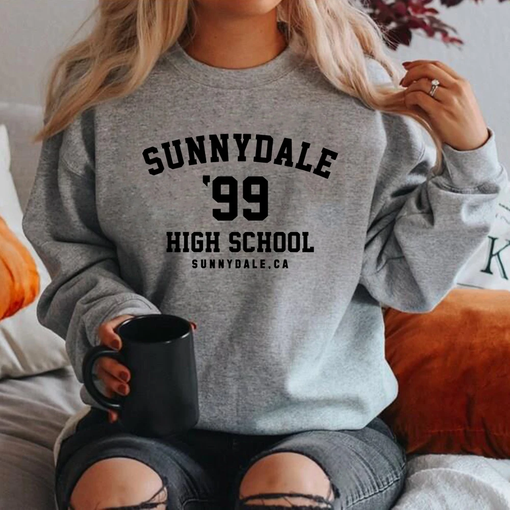 Sunnydale High School Unisex Sweatshirt Sunnydale Sweatshirt TV Show Inspired Hoodie Long Sleeve Crewneck Pullover Women Hoodies