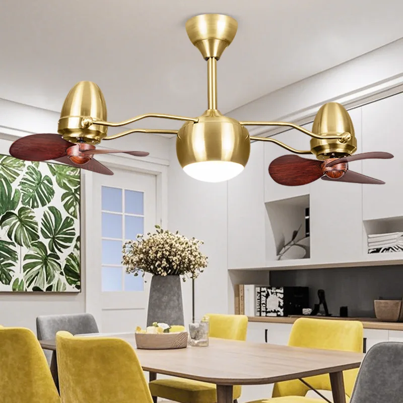 Creative Double-head Fan Light Home Living Room New Study Ceiling Fan Light