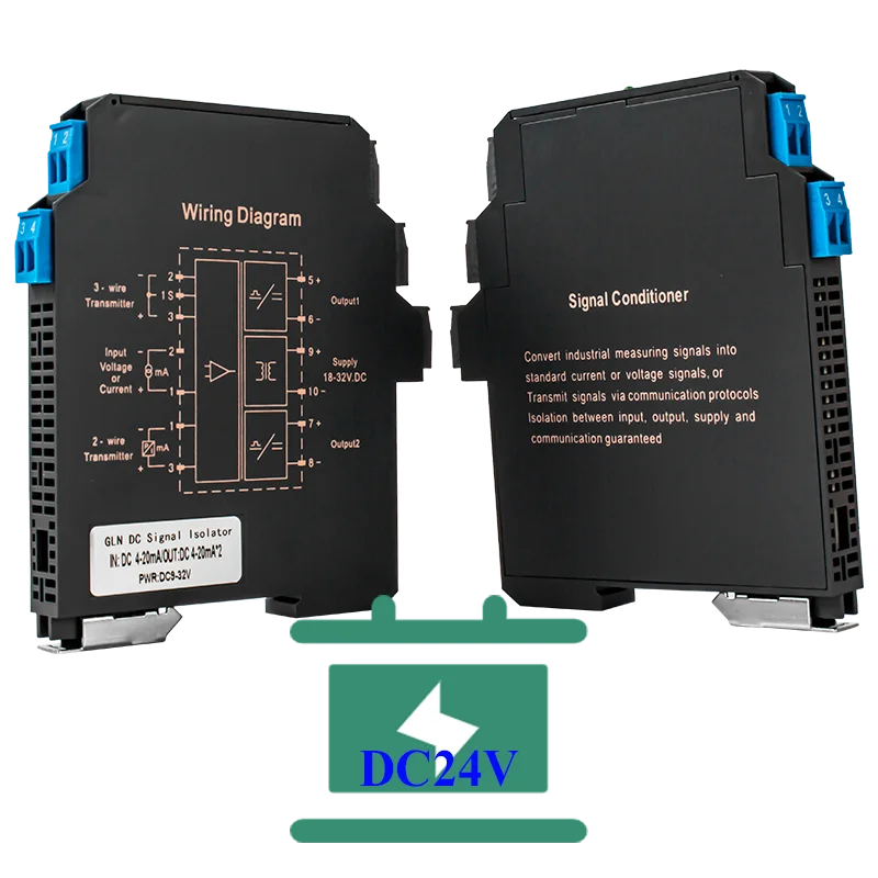 0-10v 0-5v do 4 izolowany nadajnik konwerter 4 20 ma analogowe wejście sygnał wyjściowy rozdzielacz