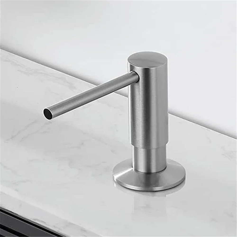 Built-in Pump Kitchen Liquid Soap Bottle 500ml Brass Brushed Nickel Soap dispenser Black Kitchen Sink Soap Dispenser with Tube