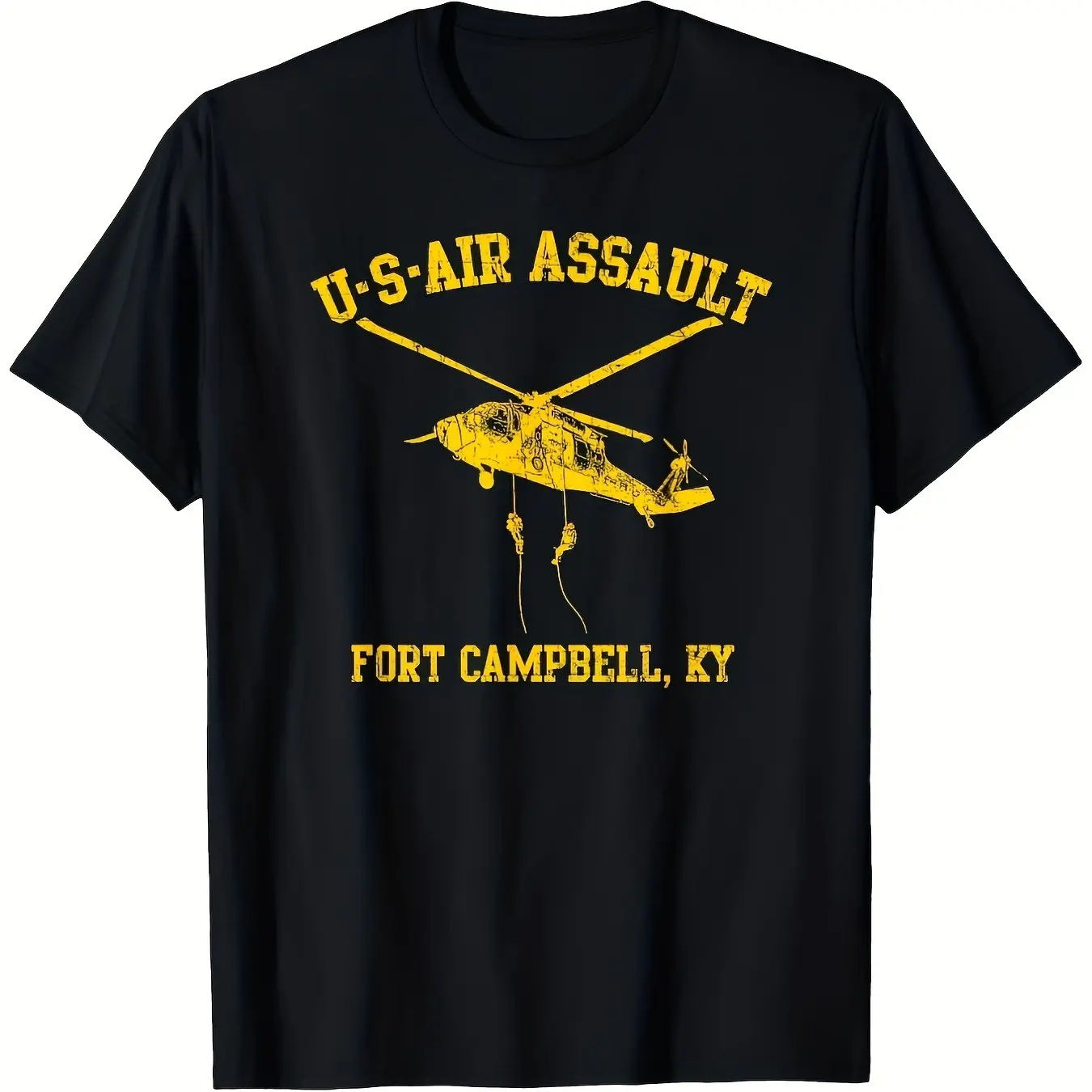 Air Assault Fort Campbell T Shirt Round Neck Print Casual Sport Suitable Holiday Shoppers Streetwear Fashion Cartoon Print