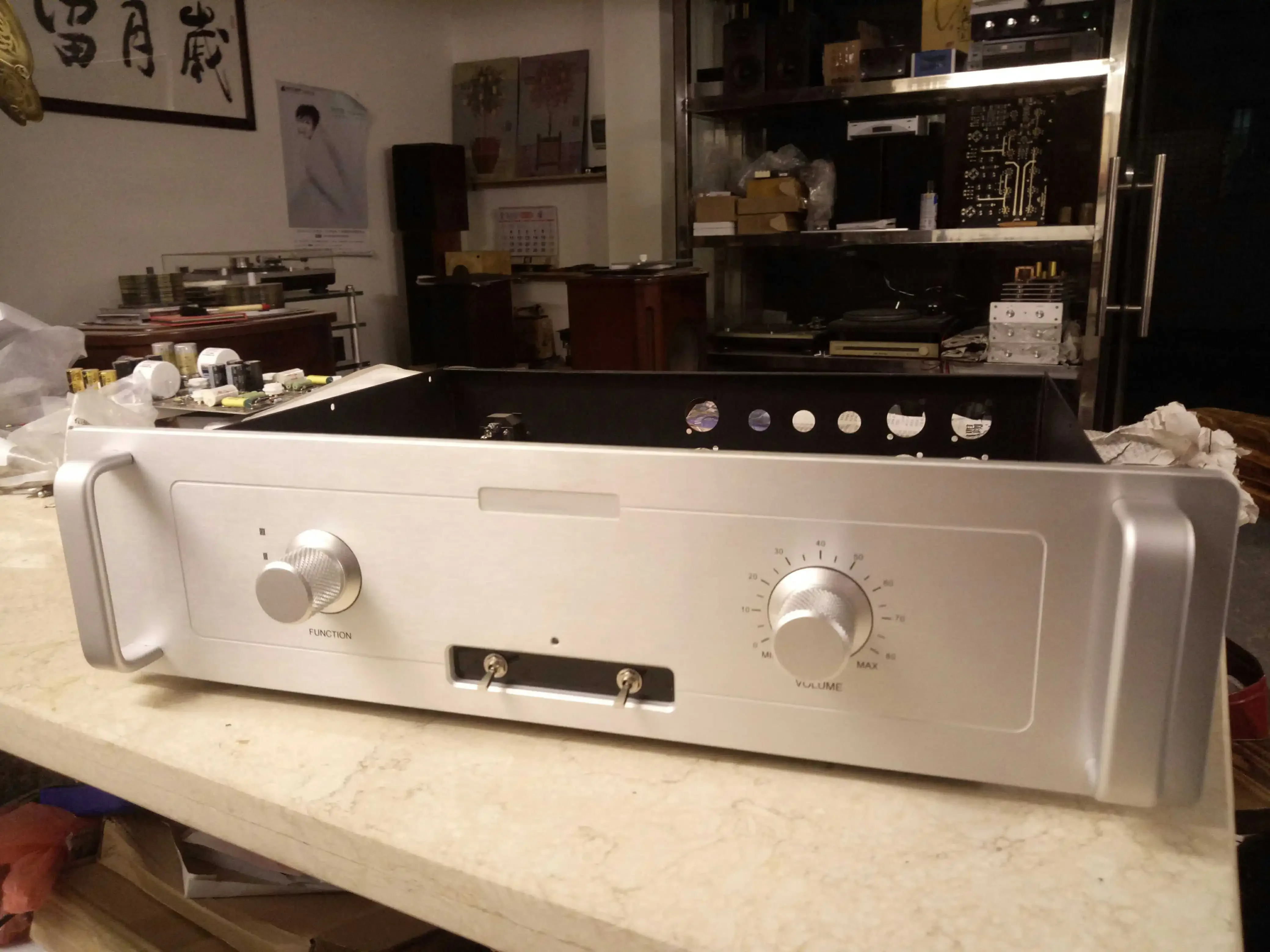Aluminiumgehäuse mit Eisenrahmen für DIY-Audio-Vorverstärker ARC Balance Röhrenverstärker-Gehäuse