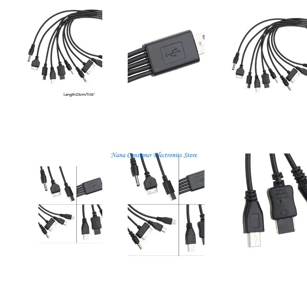 

G7NE 20cm USB Cable USB Adapter Cable Data Wire Cord 10 in 1 Multifunction