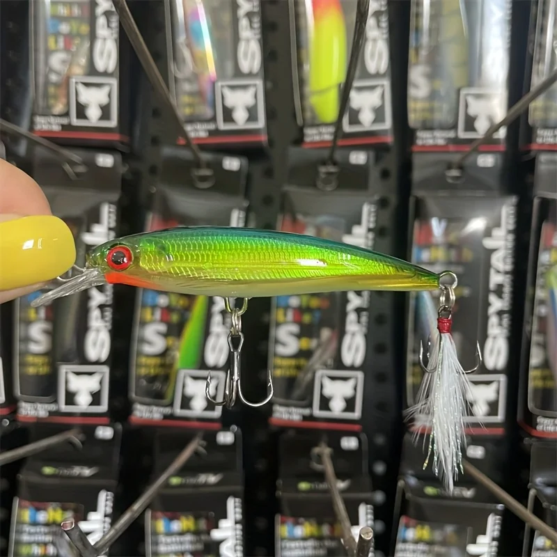Воблер JACKALLBAIT 8143 Dead Flying Silver Blade, плавающий и зависающий, для дальнего заброса, для пресноводной и морской рыбалки на окуня.