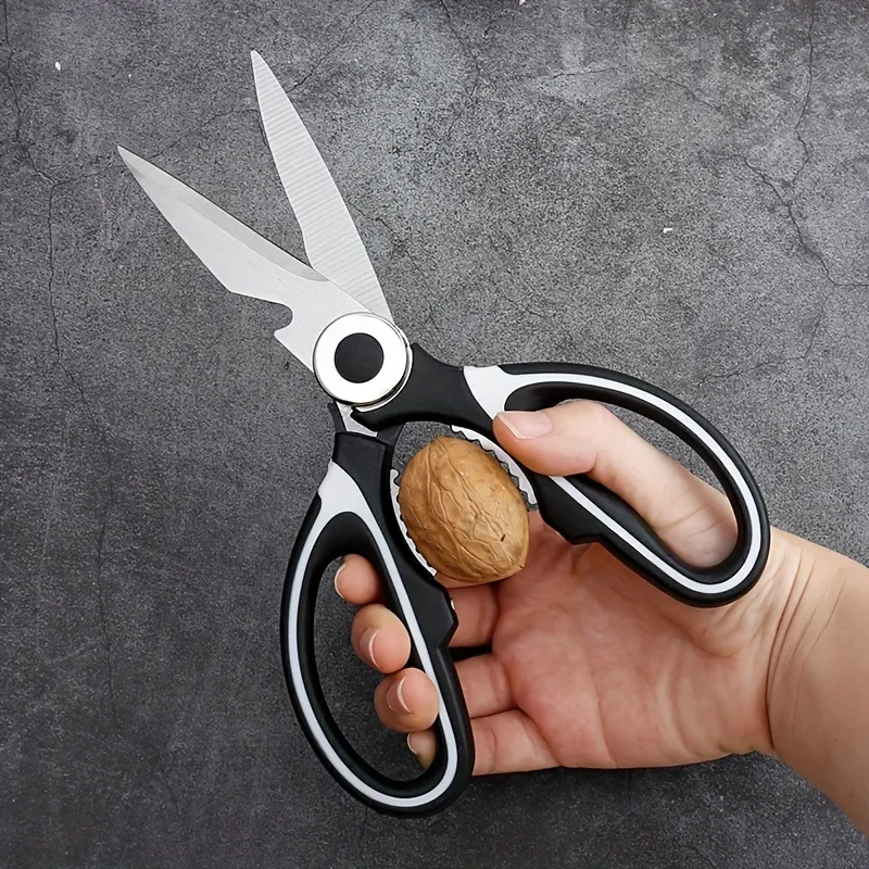 Multifunctional kitchen scissors Household fish cutting meat scissors Stainless steel scissors