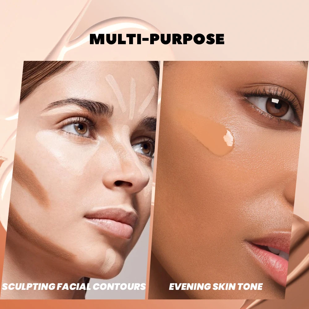 Corrector líquido de 10 colores, textura resistente al agua, ligera y delgada de larga duración, cobertura total, creación de un aspecto de maquillaje impecable