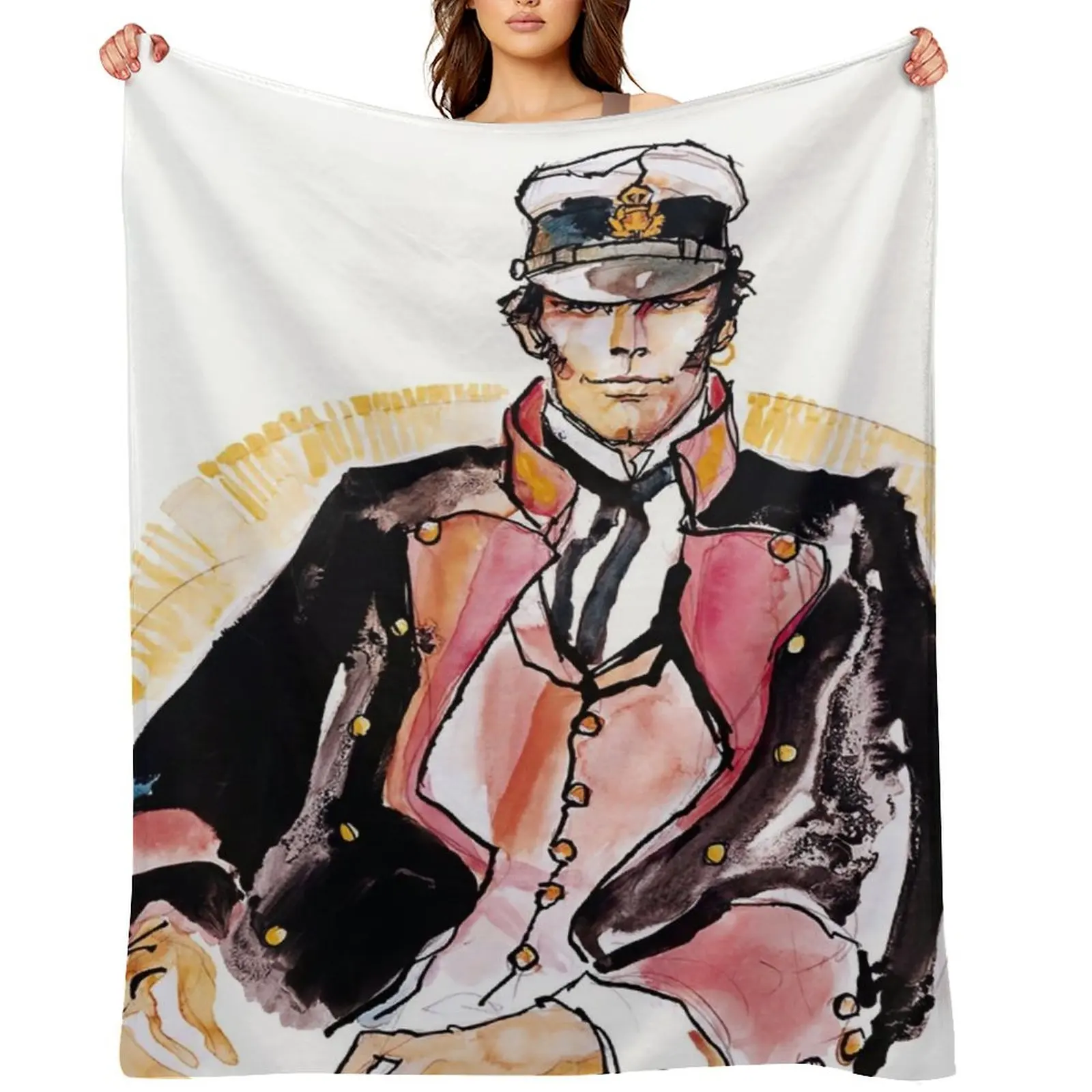 

Corto Maltese in the armchair Throw Blanket Winter beds warm for winter valentine gift ideas Plush Blankets
