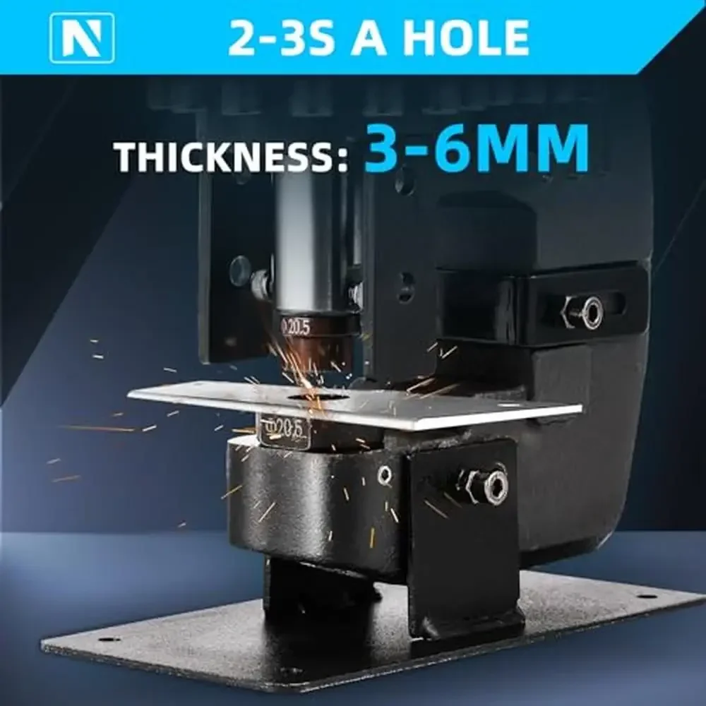 Kit perforatrice idraulica elettrica 16T 1800W Set di utensili per punzonatura in acciaio a batteria con 2 batterie Kit punzonatrice angolare da 3,0 Ah