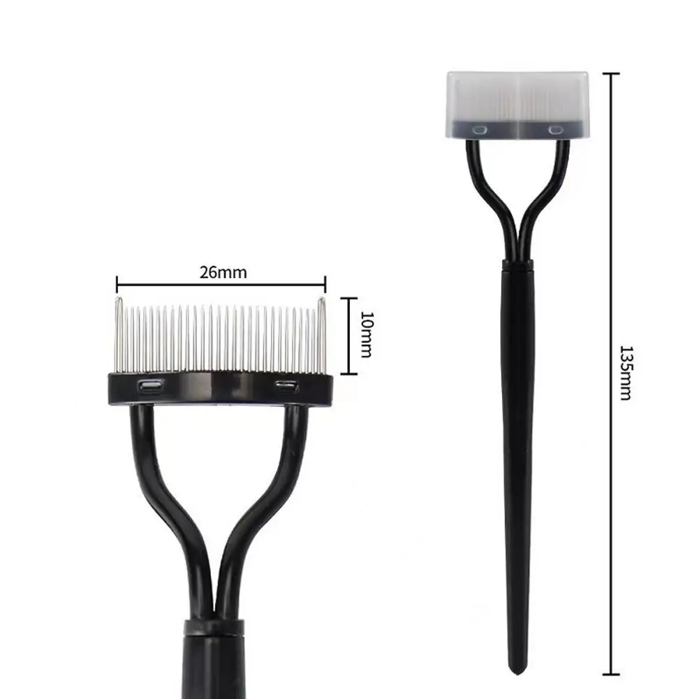 1 шт., расческа для укладки ресниц, сепаратор, эргономичная изогнутая расческа, ремень, пылезащитный чехол, сепаратор для ресниц имеет прозрачные корни