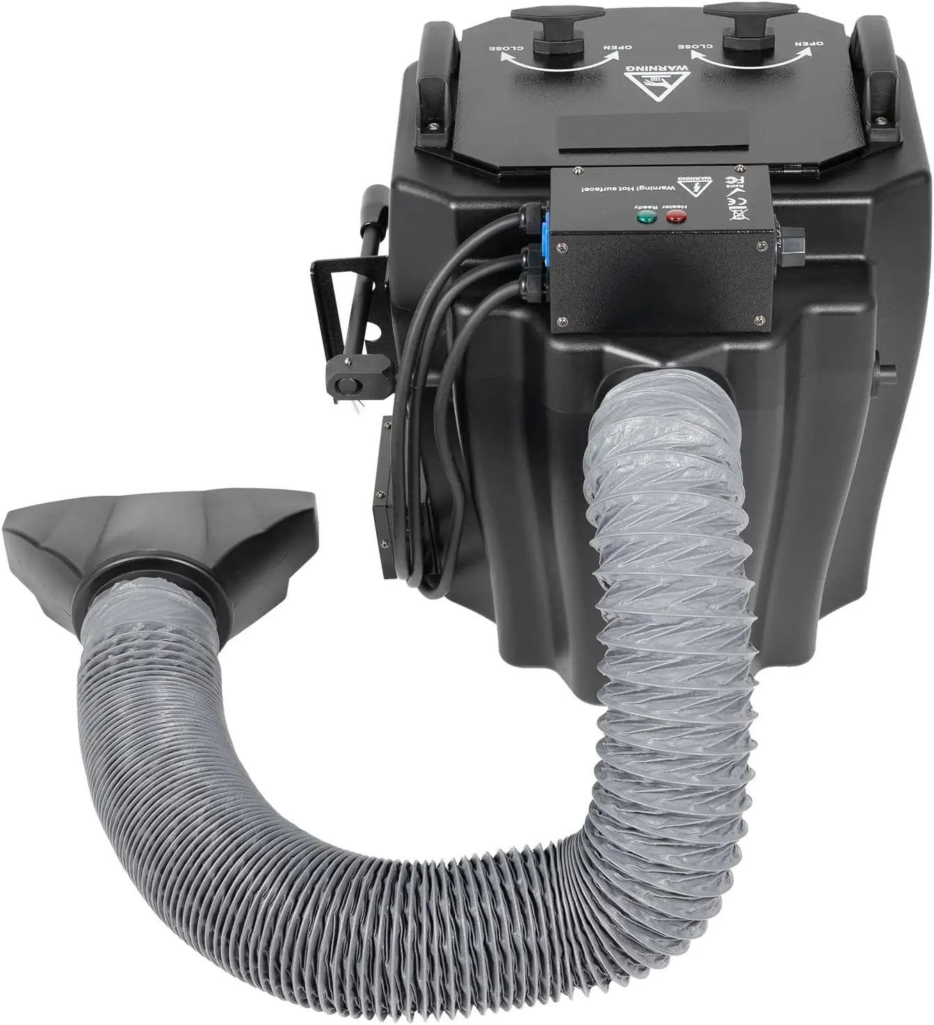 

4KW, Dry Ice Fog Machine Black Stainless Steel, Large 2152ft² Coverage, Intelligen for Large Stage Performances - Black