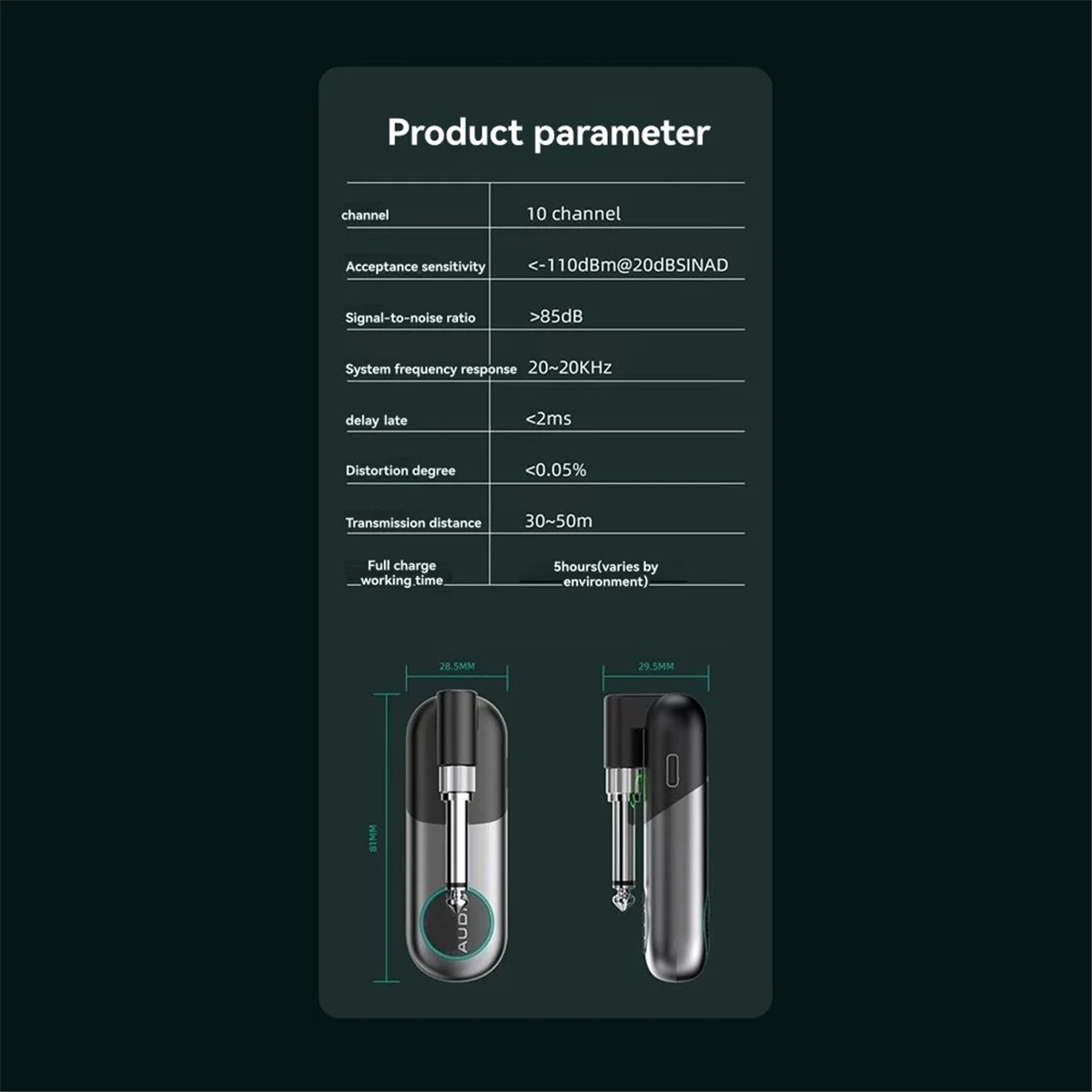 new-3c-ws-80-electric-guitar-wireless-transmitter-receiver-electric-blowpipe-connecting-cable-bluetooth-musical-instrument