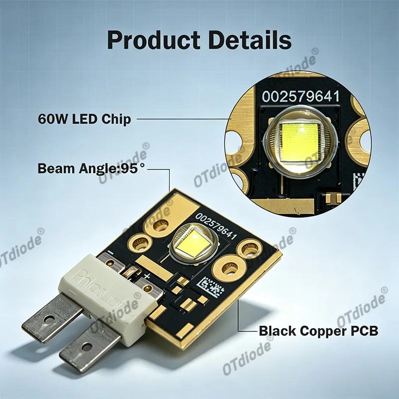 LED 55W-60W Stage Light Original Luminus CST-90 Chip CRI 90 Cold White 6500K 3.2-3.9V 95 Degree Beam For Follow Spotlight Stage