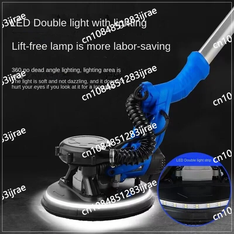 1380W Adjust Speed Drywall Sander 220V Wall Polishing Grinding Double Led Light Wall Putty Polisher Machine