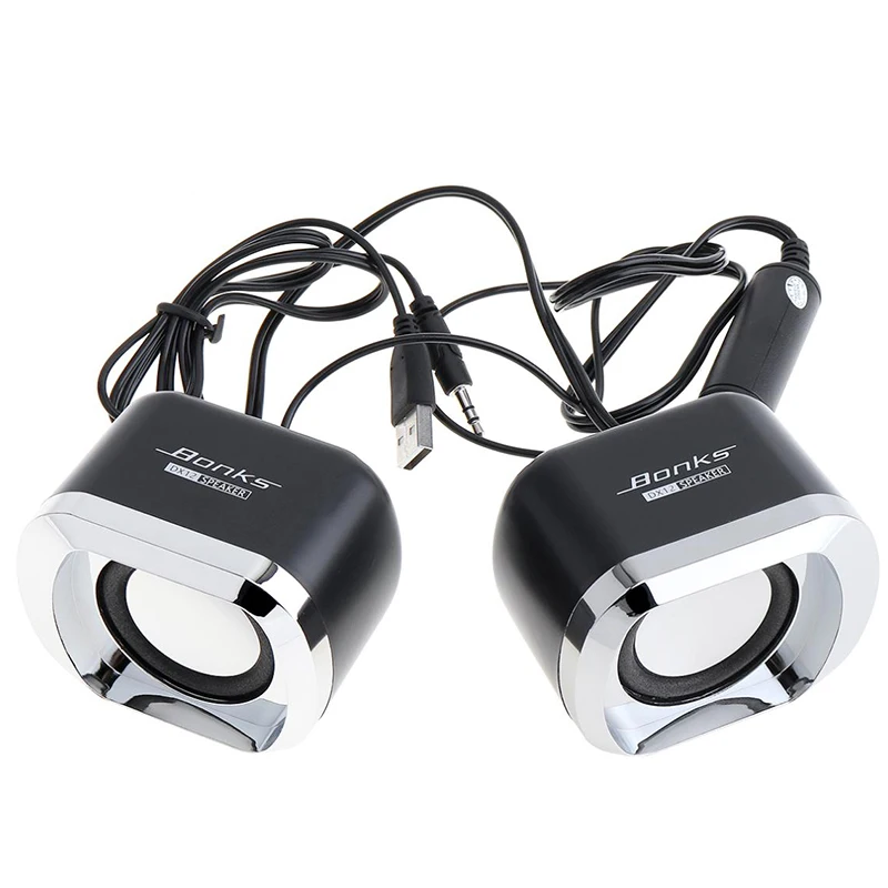 고출력 풀 레인지 스테레오 서브우퍼 PC 스피커, 휴대용 베이스 음악 DJ USB 컴퓨터 스피커, 노트북 전화 TV용