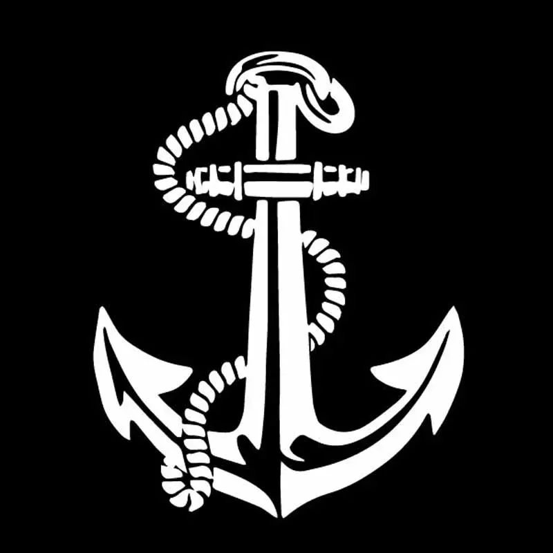 Creativity Car Stickers 3D Ship Boat Anchor Rope Delicate Seaman Travel Decal Appearance Modeling Decoration 12*15CM