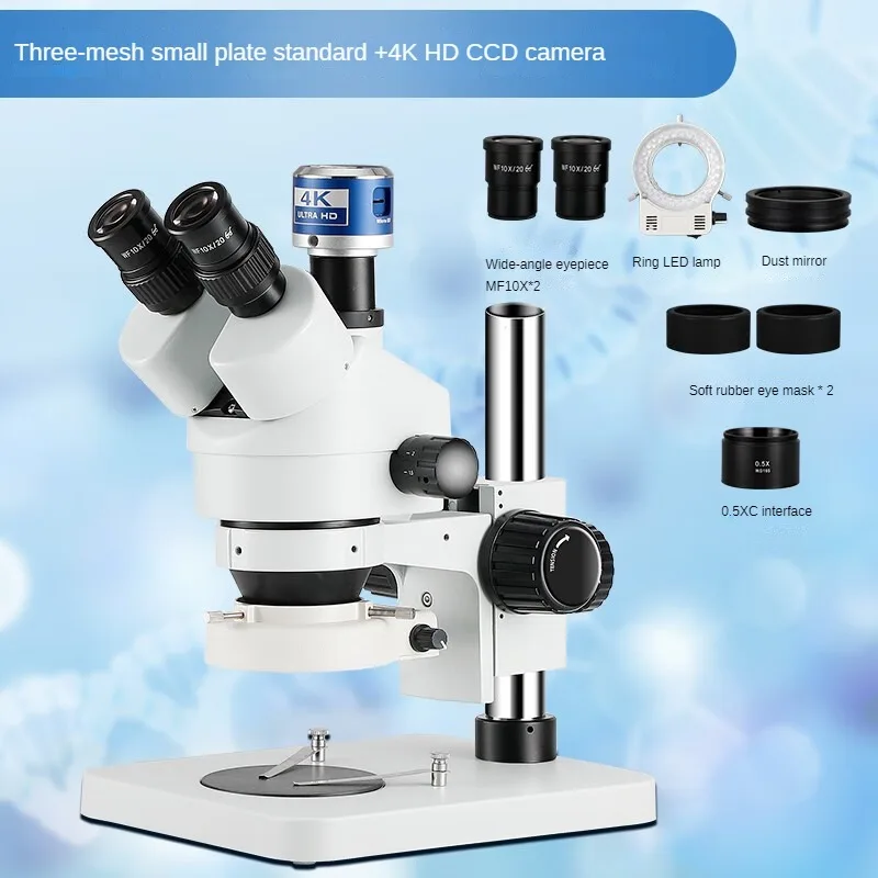 Microscopio trinocular estéreo industrial con zoom continuo para soldadura de reparación de teléfonos