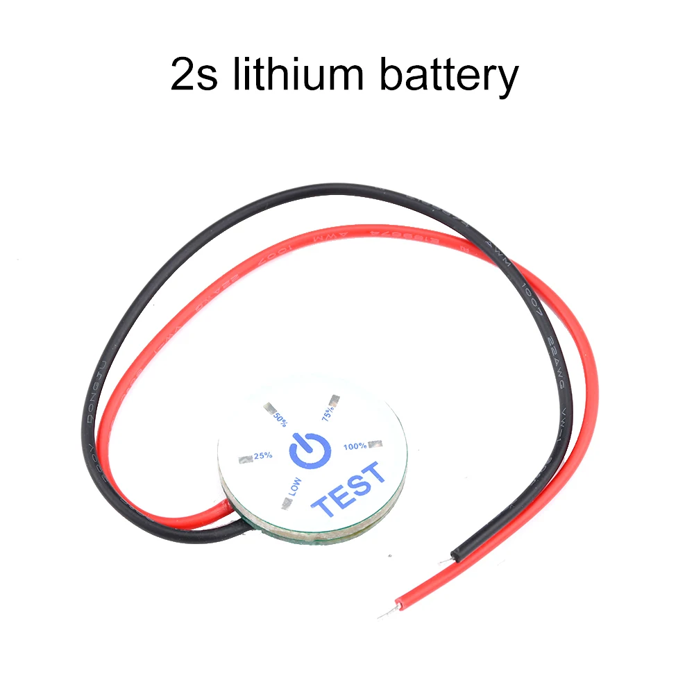 12v redondo indicador de capacidade da bateria do carro nível de potência 1s 2s 3S 5S li-ion 12.6v 12v chumbo ácido 4S lifepo4 com aviso de subtensão