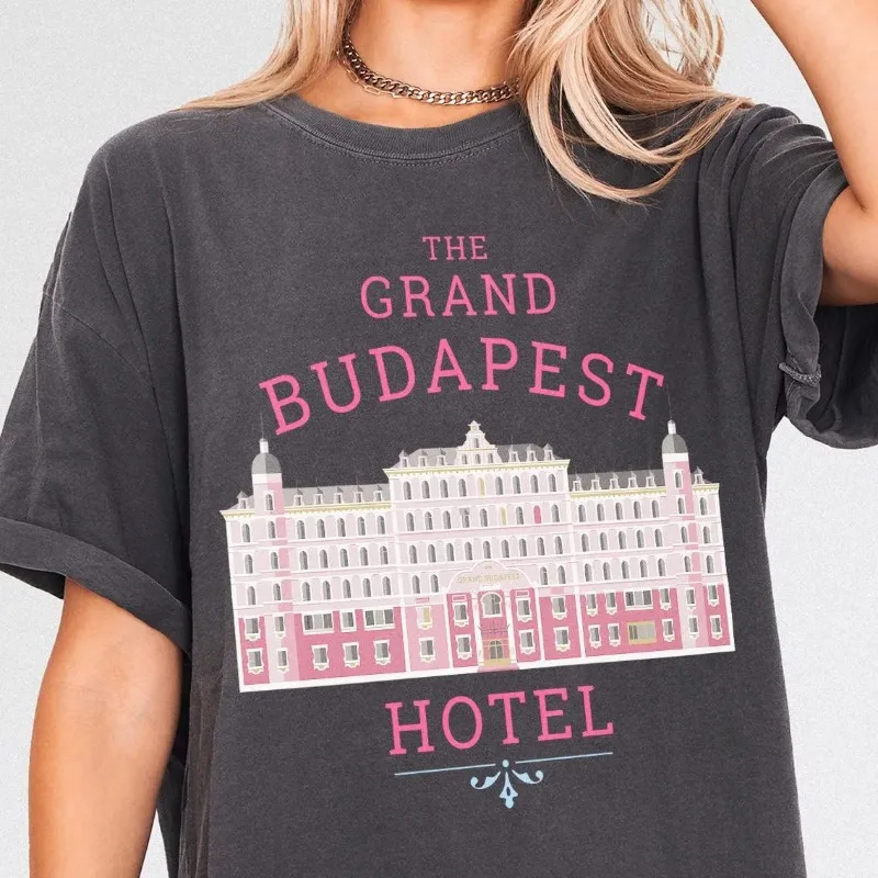 Budapest Grand Hotel T-shirt Retro Movie T-shirt Summer New Casual Fashion Unisex Y2K T-shirt