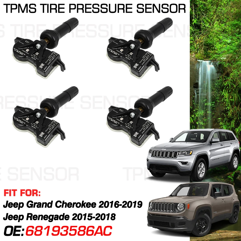 Für Jeep Grand Cherokee WK2 2015-2018 Jeep Renegade 2014-2017 2016 MHz Reifendruck überwachungs sensor Teile 68193586ac 68313387ab