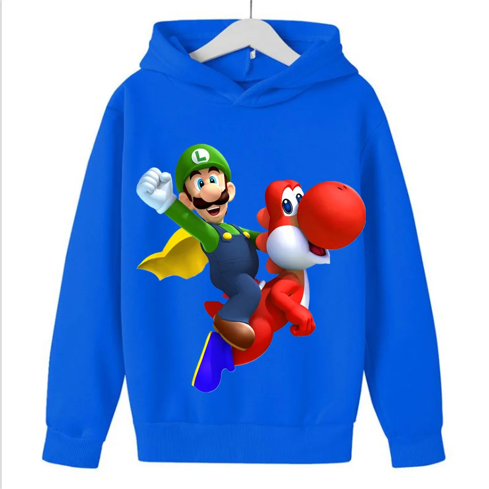 Nowe bluzy Super Marios moda dziecięca Baby Boy ubrania Marios Bros bluzy moda dziecięca topy dziewczyny odzież codzienna