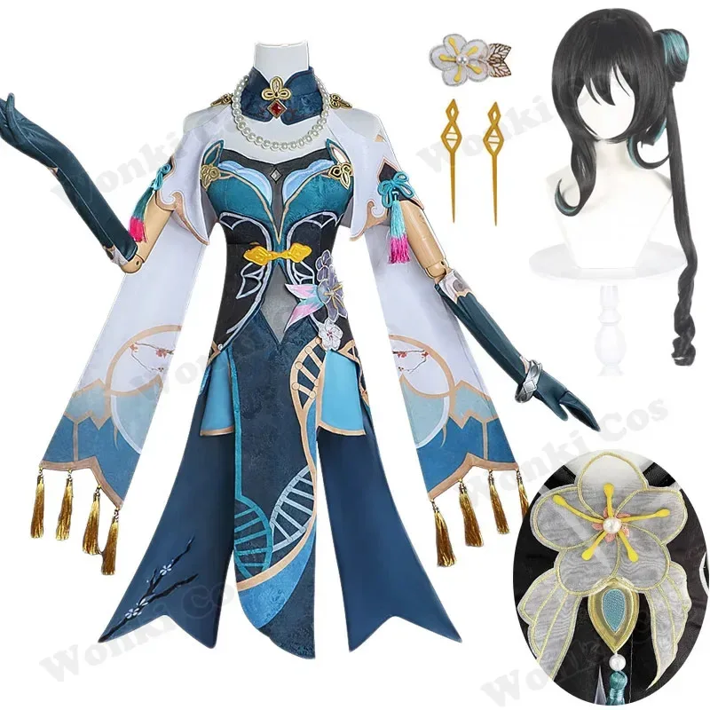 

Star Rail Ruan Mei Cosplay Costume Wig Sexy Dress for Women Game Ruanmei Costumes Full Set with Accessories