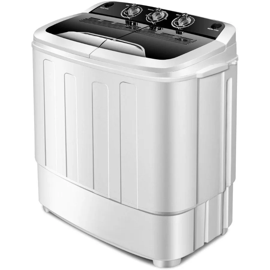 

Portable Compact 13 Lbs Mini Twin Tub Washing Machine Washer Spin Dryer for Small Apartments Dorm Rooms and RVs Efficient Clean