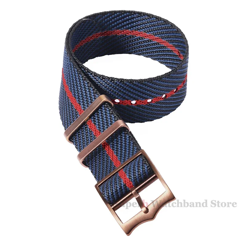 20mm 22mm Premium Nylonarmband für Tudor Canvas Militäruhrenarmband für Seiko Stoffarmband für Rolex-Armband Bronzeschnalle