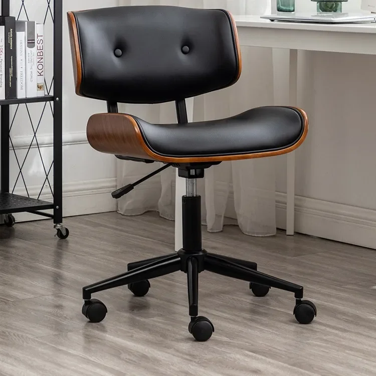 

Light Luxury Computer Chair Household Solid Wood Small Bedroom Study Chair Comfortable Sedentary Swivel Lift Seat Office Chair