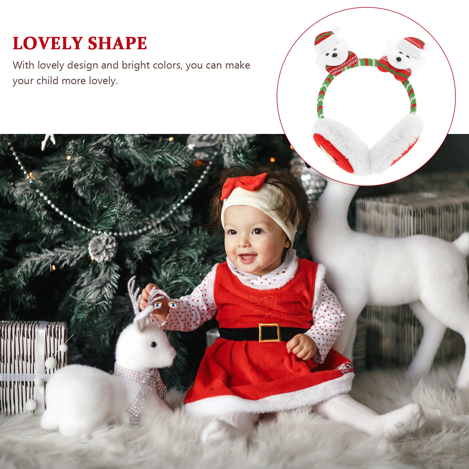 أغطية أذن شتوية أنيقة مع تصميم عيد الميلاد، أغطية أذن مريحة ودافئة للتزلج والتزلج، هدية مثالية للعائلة #1