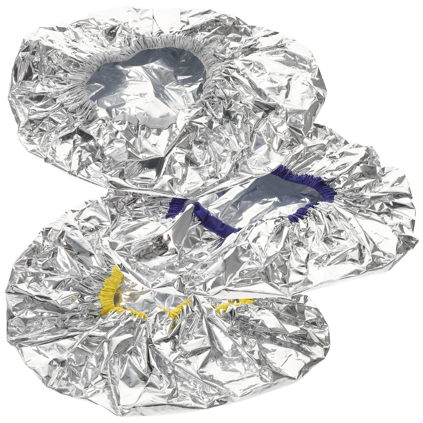 

3Pcs Elastic Tin Foil Hair Processing Caps for Deep Conditioning Heat Therapy Hair Dye Coloring Baking Oil Treatment Bathroom