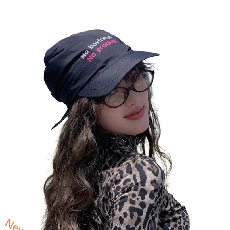 Eye Catching Tie Headscarf Baseball Hat Adjust Head Size Sun Hat Cycling Climbing Travel Visor Hat for Girl Woman LXAD