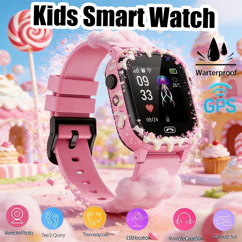 2026NEW reloj inteligente para niños nueva ubicación videollamada tarjeta SIM 5G reloj inteligente para niños SOS GPS cámara impermeable reloj mejorado para niños G