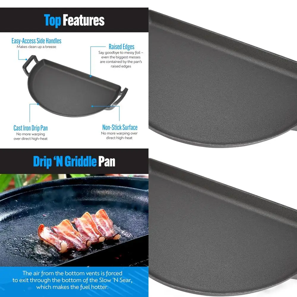 

Чугунная капельная сковорода 3-в-1 для грилей Weber 22: Sear, сковорода и капельницы