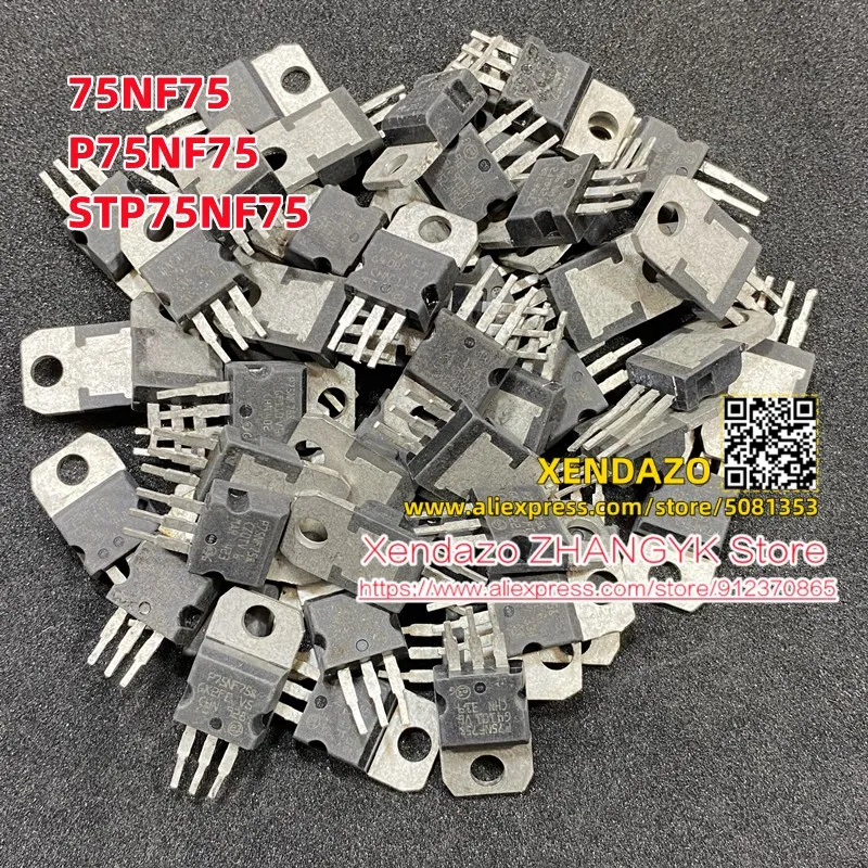 Original (10pcs) STP75NF75 P75NF75 75NF75 75N75 MOSFET N-CH 75V 80A 300W TO-220