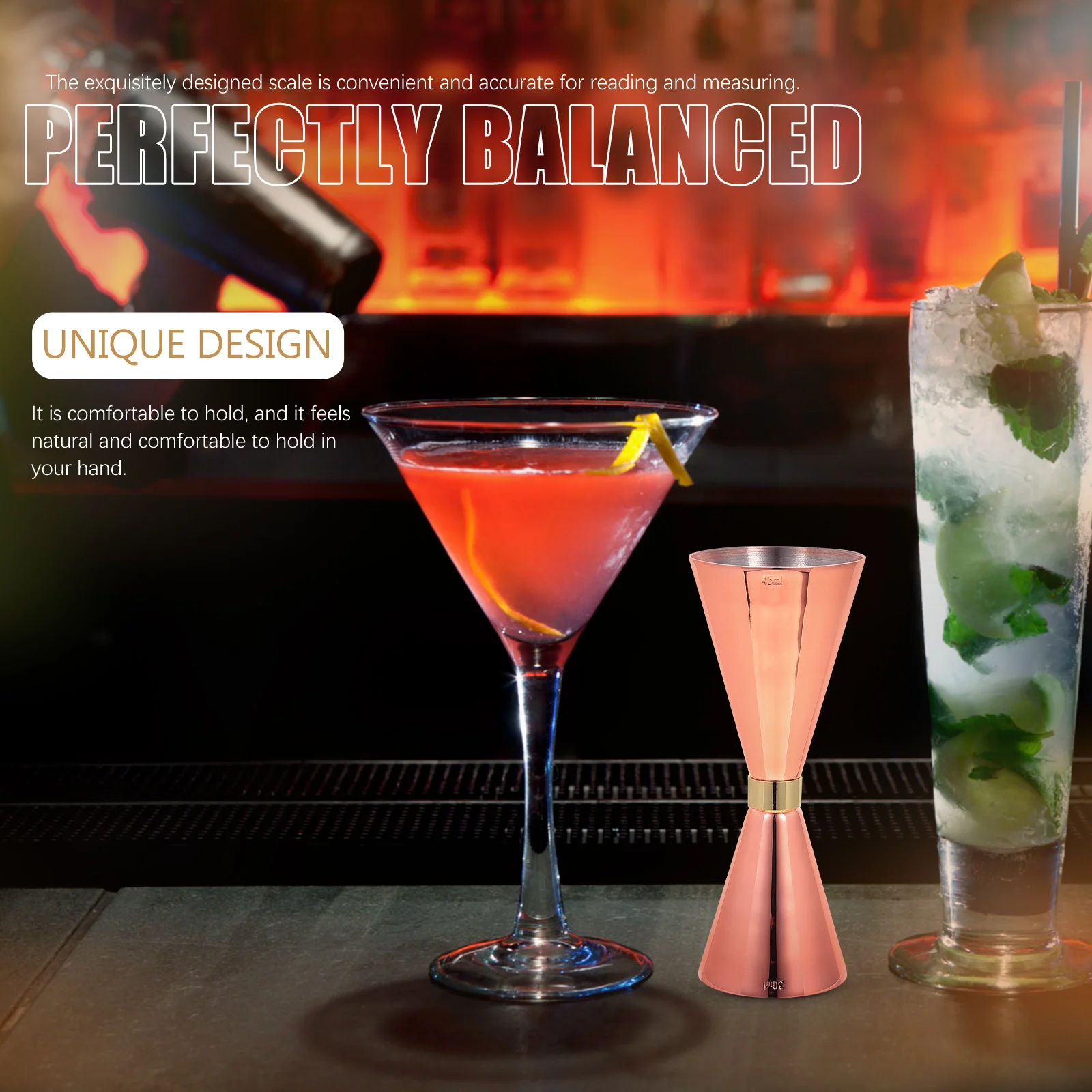 

Double Head Stainless Steel Cocktail Jigger 1 Oz 2 Oz Measuring Cup for Bar Banquet Wine Shaker Bartender Ounce Cup Precision