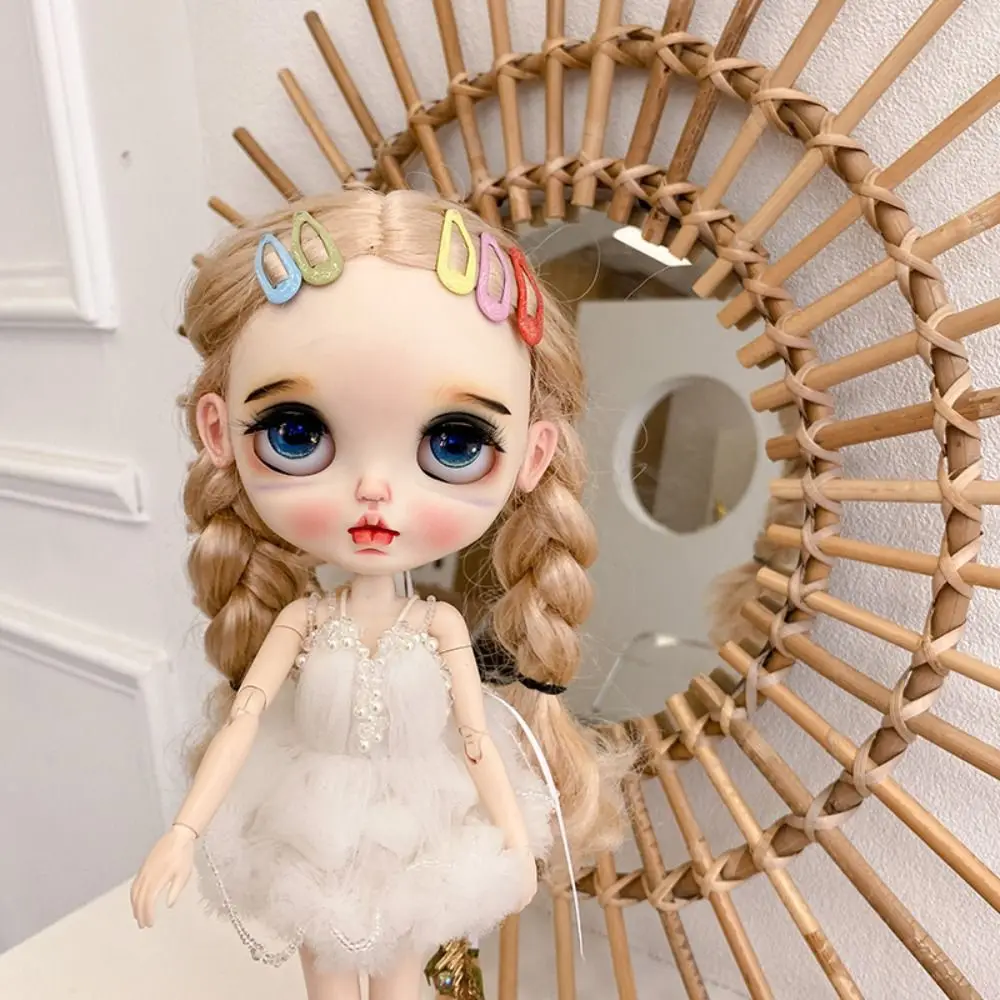 دمية شعر مستعار مقاطع صغيرة Blyth دبابيس الشعر DIY بها بنفسك الملونة بريق Blyth إكسسوارات دمي لون الحلوى 3 سنتيمتر دمية دبوس الشعر اكسسوارات هدية